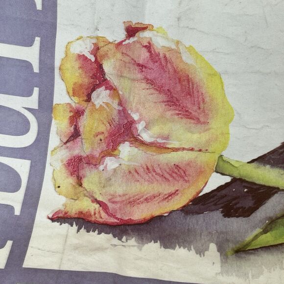 Spring Bloom Garden‎ Pole Flag. Nylon 29x42.  DOUBLE SIDED Tulips, Birds, Bees, - Picture 6 of 14